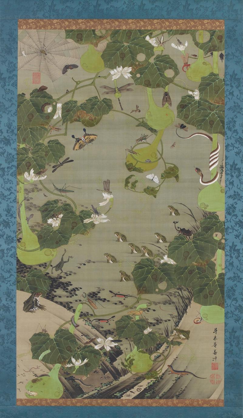 'Pond and Insects' from the 'Colorful Realm of Living Beings' by Ito Jakuchu