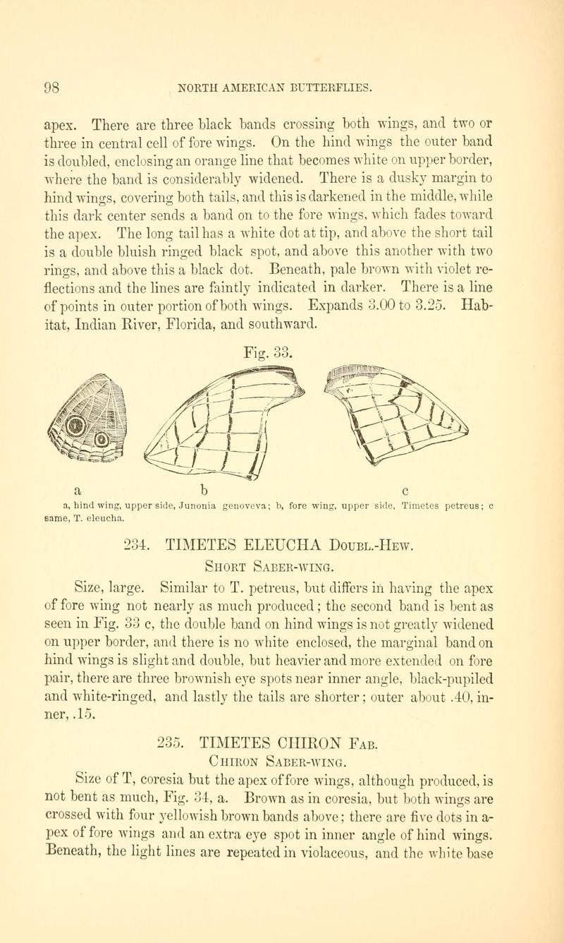 A manual of North American butterflies (Page 98, Fig. 33) BHL7500916