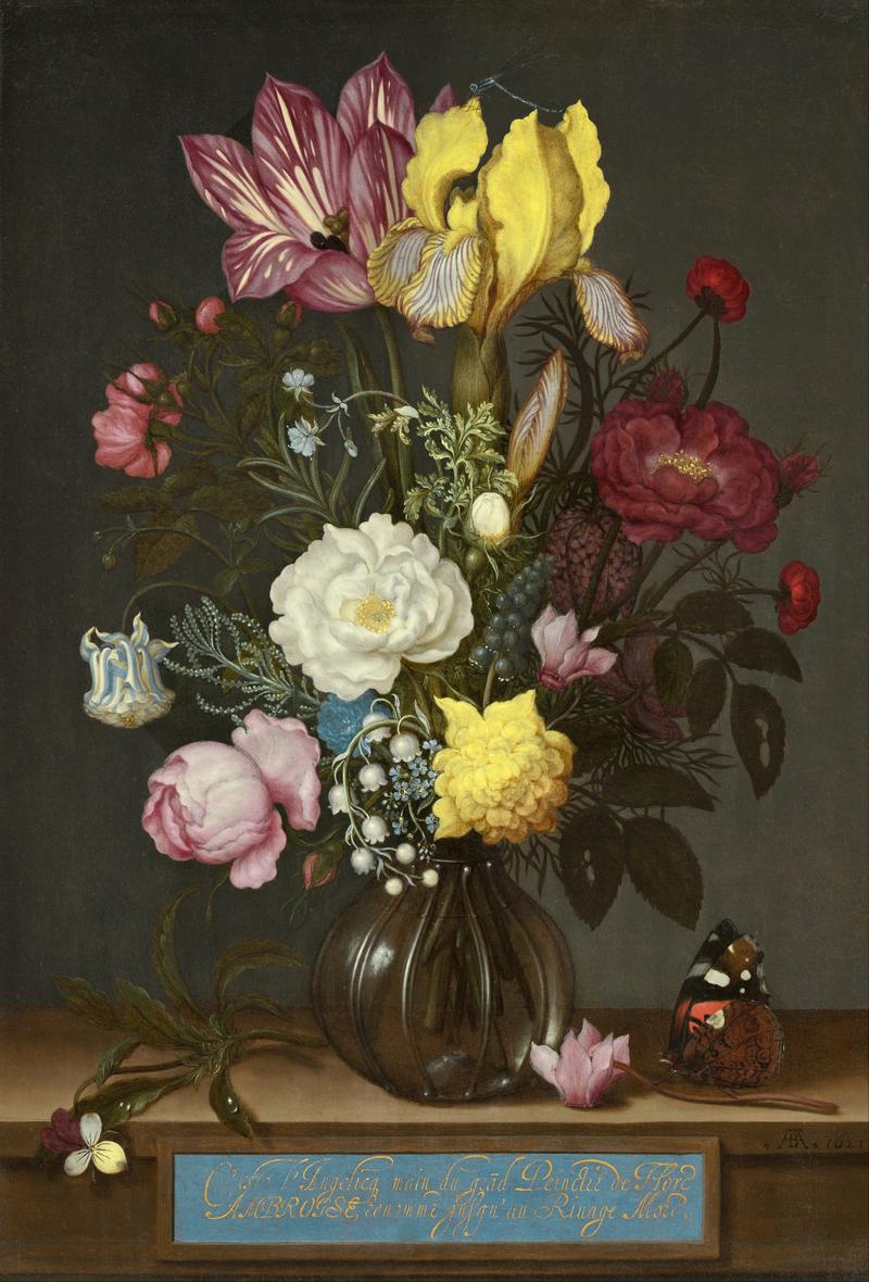 Bouquet of Flowers in a Glass Vase title QS:P1476,en:"Bouquet of Flowers in a Glass Vase" label QS:Len,"Bouquet of Flowers in a Glass Vase"
