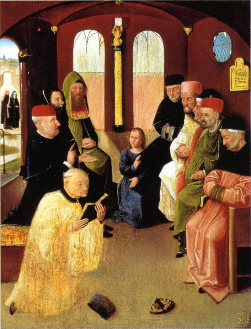 Christ's dispute with the doctors in the temple label QS:Lde,"Christus unter den Schriftgelehrten" label QS:Len,"Christ's dispute with the doctors in the temple" label QS:Lnl,"Jezus onder de schriftgeleerden"