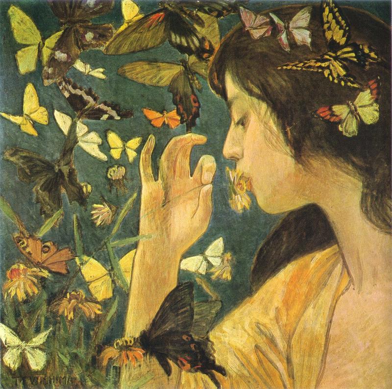 Butterflies by Fujishima Takeji