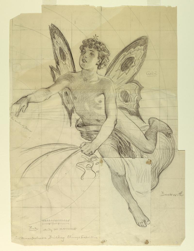 Puck, Study for Manufactures and Liberal Arts Building, World's Columbian Exposition, Chicago, IL