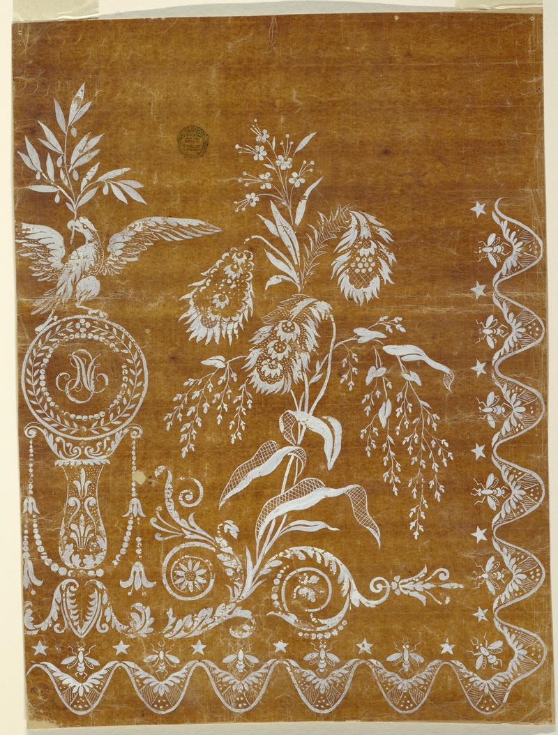 Design for a Woven Horizontal Border of the "Fabrique de St. Ruf," Unfinished