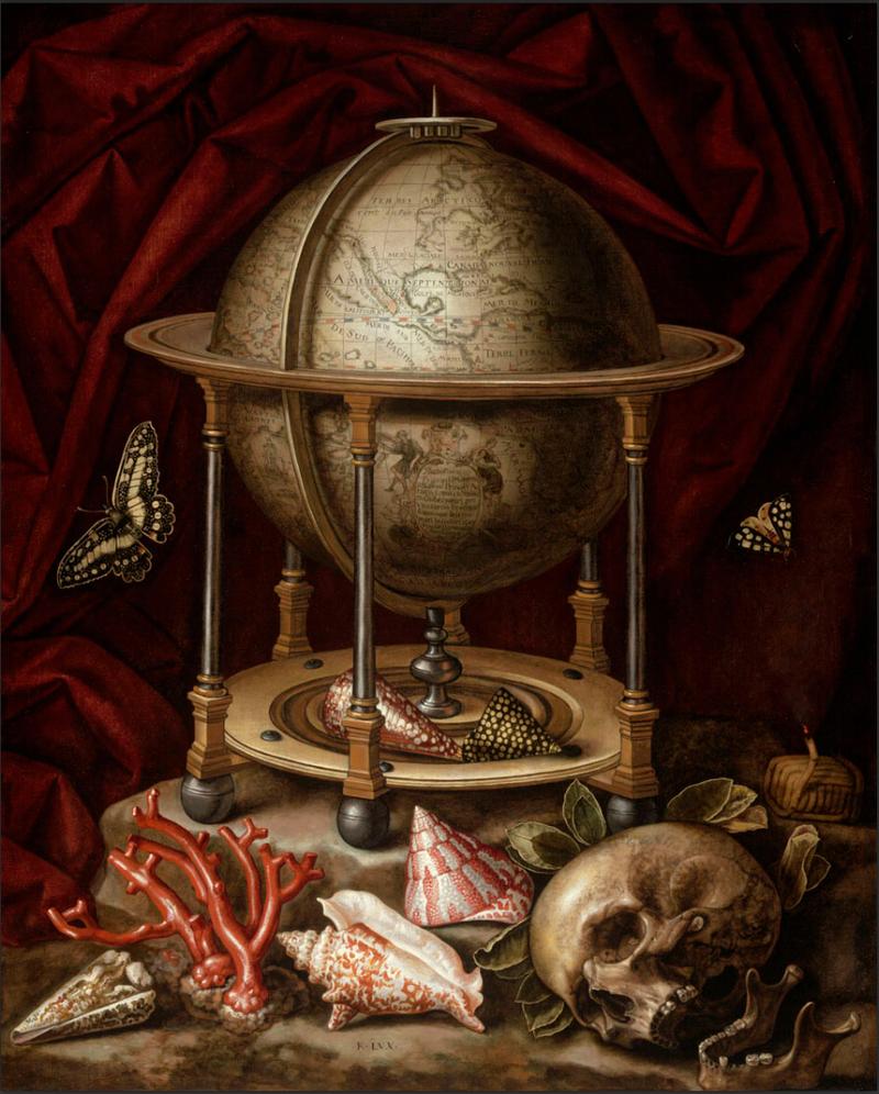 Vanitas Still Life with Terrestrial Globe title QS:P1476,en:"Vanitas Still Life with Terrestrial Globe" label QS:Len,"Vanitas Still Life with Terrestrial Globe"