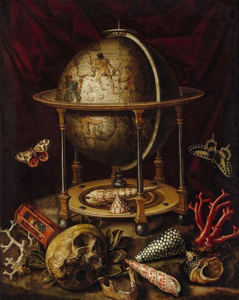 Vanitas - Still life with a celestial globe. label QS:Len,"Vanitas - Still life with a celestial globe." label QS:Lpl,"Vanitas - Martwa natura z globusem nieba." label QS:Lfr,"Vanitas - Nature morte avec un globe céleste."