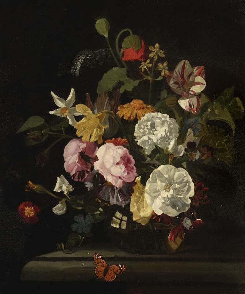 Vase of flowers label QS:Len,"Vase of flowers"