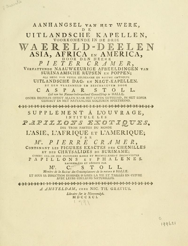 CramerAndStoll-uitlandsche kapellen supplement- pl. 00 - title page