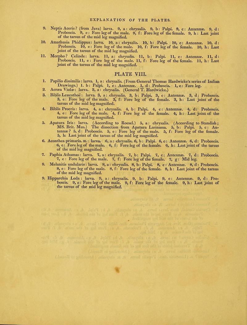 Descriptive catalogue of the lepidopterous insects contained in the Museum of the Honourable East-India Company BHL37023702