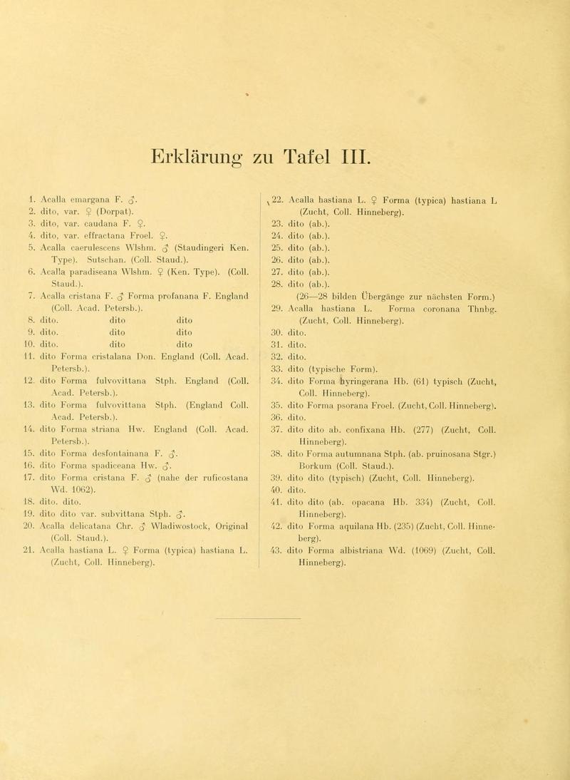 Die palaearktischen tortriciden Tafel III