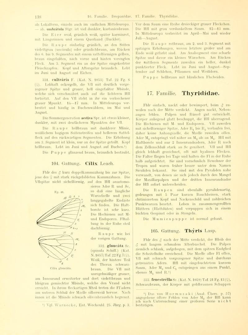 Fr. Berge's Schmetterlingsbuch nach dem gegenwärtigen Stande der Lepidopterologie neu bearb. und hrsg. von Professor Dr. H. Rebel (Page 138, Fg. 48) BHL9445678
