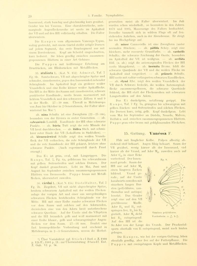 Fr. Berge's Schmetterlingsbuch nach dem gegenwärtigen Stande der Lepidopterologie neu bearb. und hrsg. von Professor Dr. H. Rebel (Page 20, Fg. 9) BHL9445514