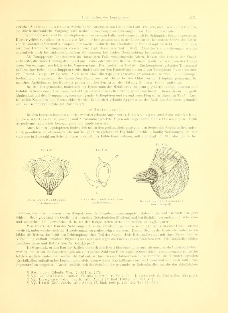 Fr. Berge's Schmetterlingsbuch nach dem gegenwärtigen Stande der Lepidopterologie neu bearb. und hrsg. von Professor Dr. H. Rebel (Page 21, Fg. A34-A36) BHL9445368