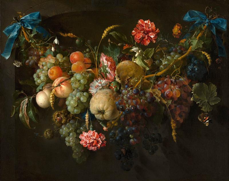 Dutch: Guirlande van vruchten en bloemen. Garland of Fruit and Flowers title QS:P1476,nl:"Guirlande van vruchten en bloemen." label QS:Lnl,"Guirlande van vruchten en bloemen." label QS:Len,"Garland of Fruit and Flowers"