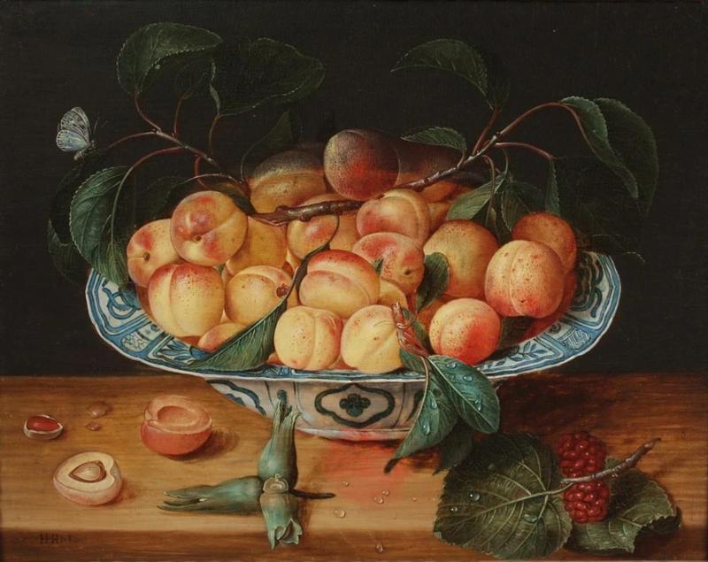 Still life with peaches in a Chinese bowl label QS:Len,"Still life with peaches in a Chinese bowl "