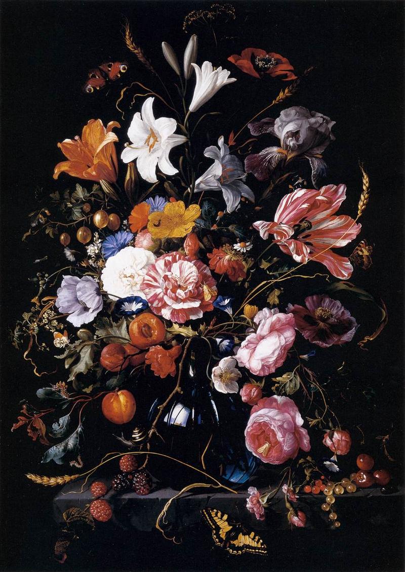 Vase of Flowers label QS:Lnl,"Vaas met bloemen." label QS:Len,"Vase with Flowers."