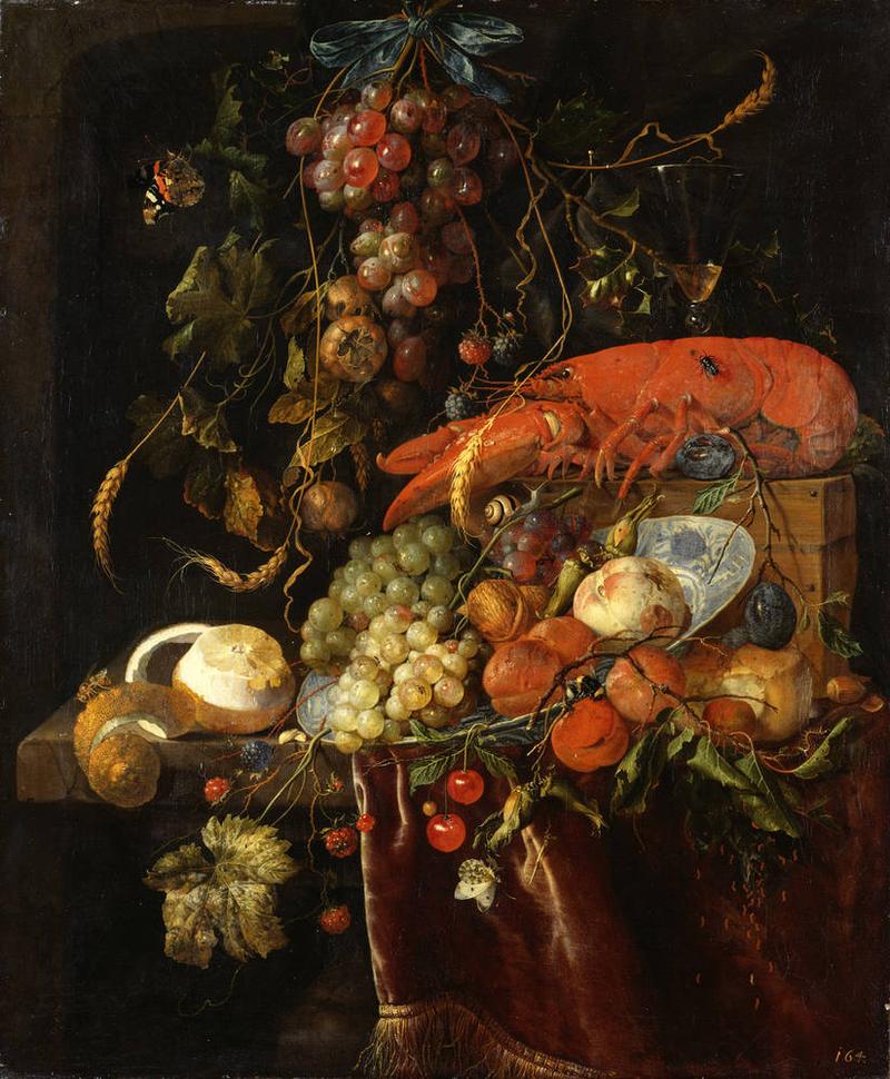 German: Stillleben mit einem Hummer Still Life with a Lobster title QS:P1476,de:"Stillleben mit einem Hummer " label QS:Lde,"Stillleben mit einem Hummer " label QS:Len,"Still Life with a Lobster"