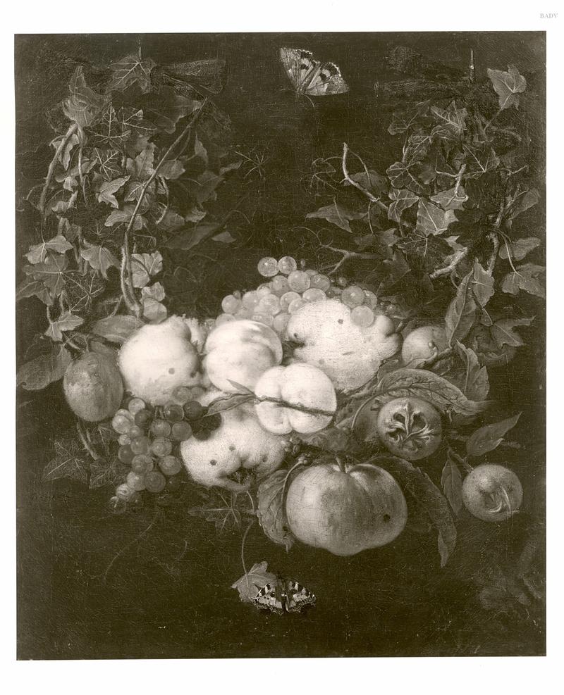 German: Stillleben mit Früchten und Efeu Still Life with Fruit title QS:P1476,de:"Stillleben mit Früchten und Efeu " label QS:Lde,"Stillleben mit Früchten und Efeu " label QS:Len,"Still Life with Fruit" label QS:Lnl,"Stilleven met vruchten"