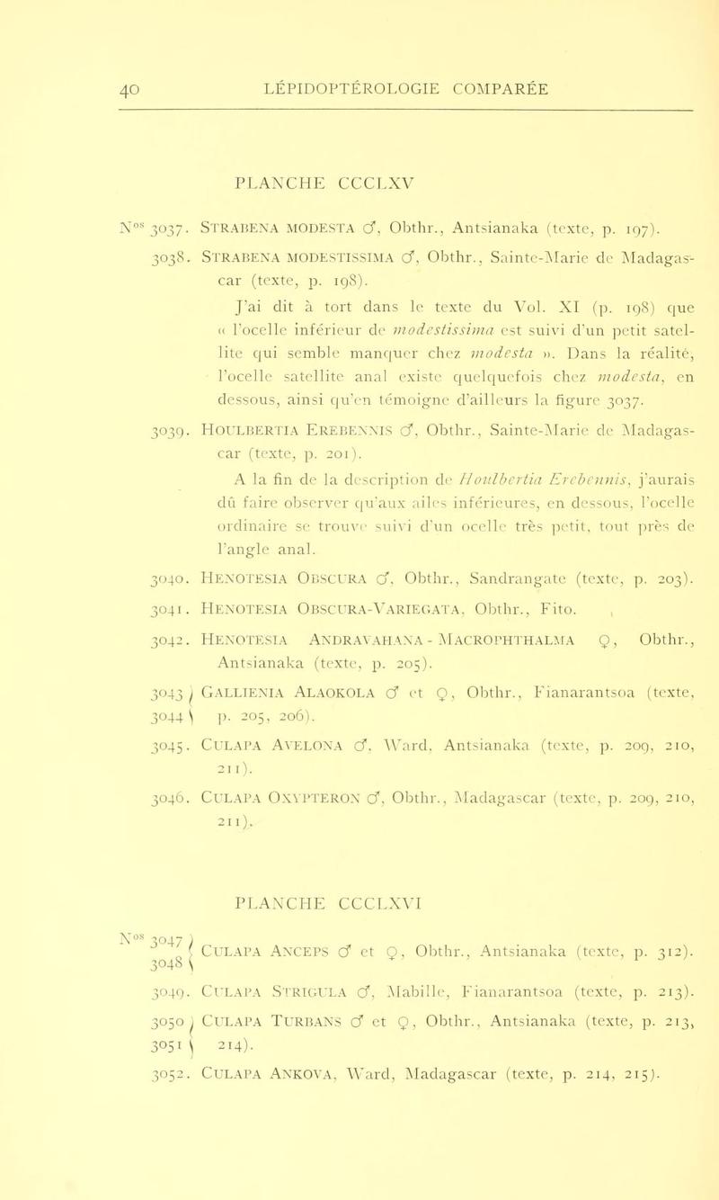 Oberthur 1916LepidopterologieCompariePlateCCCLXVtext