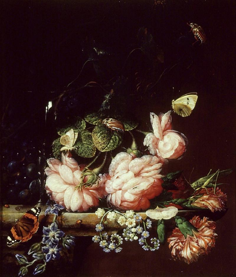 Still Life with Flowers and Butterflies title QS:P1476,en:"Still Life with Flowers and Butterflies " label QS:Len,"Still Life with Flowers and Butterflies " label QS:Lnl,"Stilleven met bloemen en vlinders, na 1666"