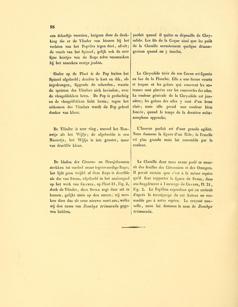 Sepp-Surinaamsche vlinders - pl 045 text2 descr. as Phalaena trimacula