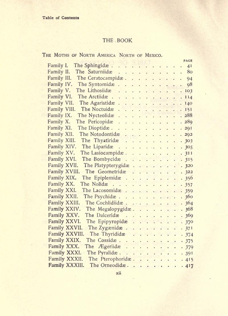 The moth book (Page xii) BHL21852902