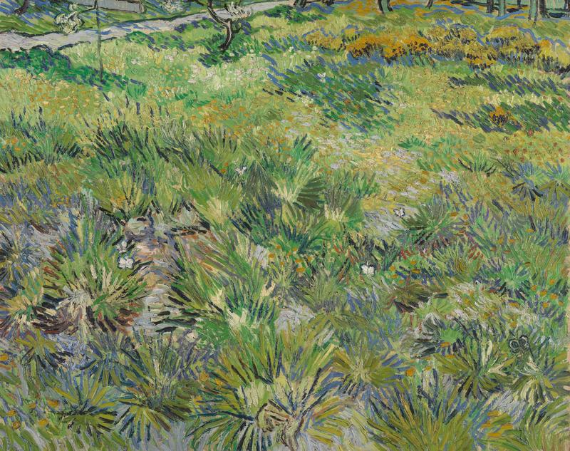 Long Grass with Butterflies label QS:Len,"Long Grass with Butterflies / Meadow in the garden of the hospital of Saint-Paul"