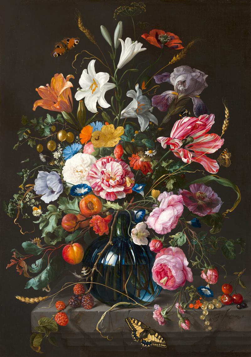 Vase of Flowers label QS:Lnl,"Vaas met bloemen." label QS:Len,"Vase with Flowers."