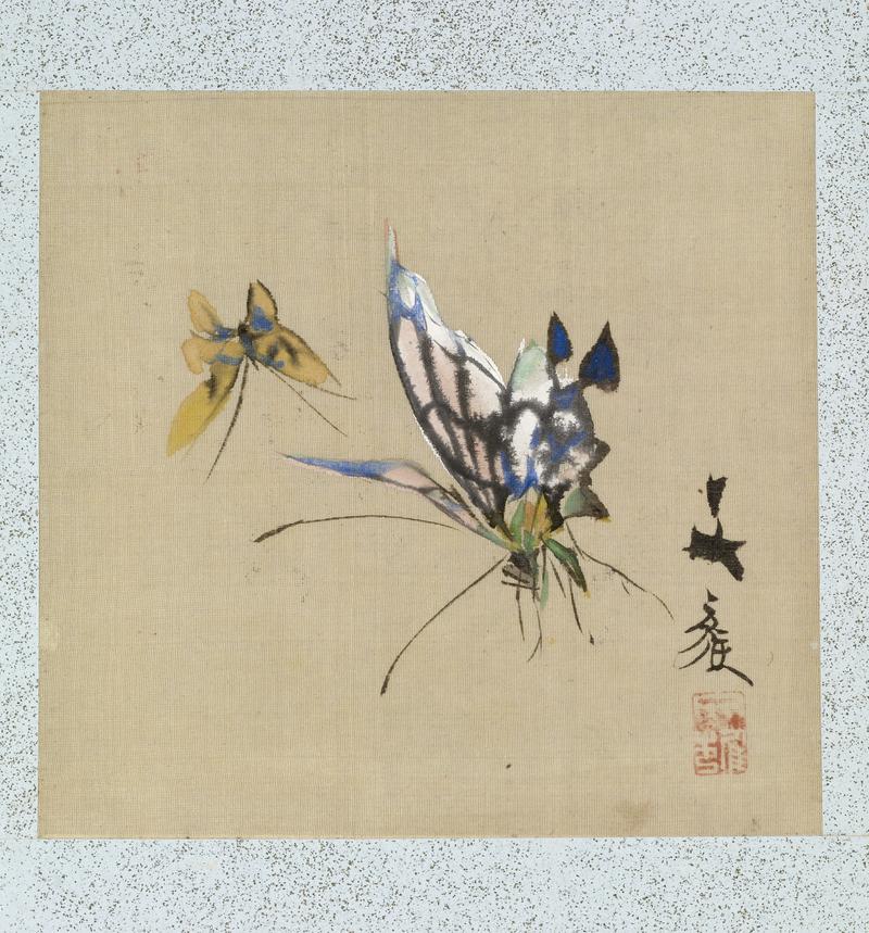 Leaf from Album Depicting Birds, Flowers, Landscapes, and Flower Pots